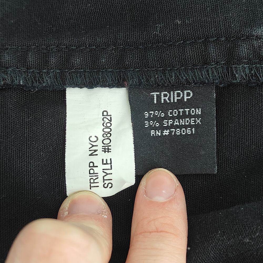 Tripp NYC Halter Vest Corset Top Small Y2K Vintage Rare Scene Red Black - Picture 7 of 8